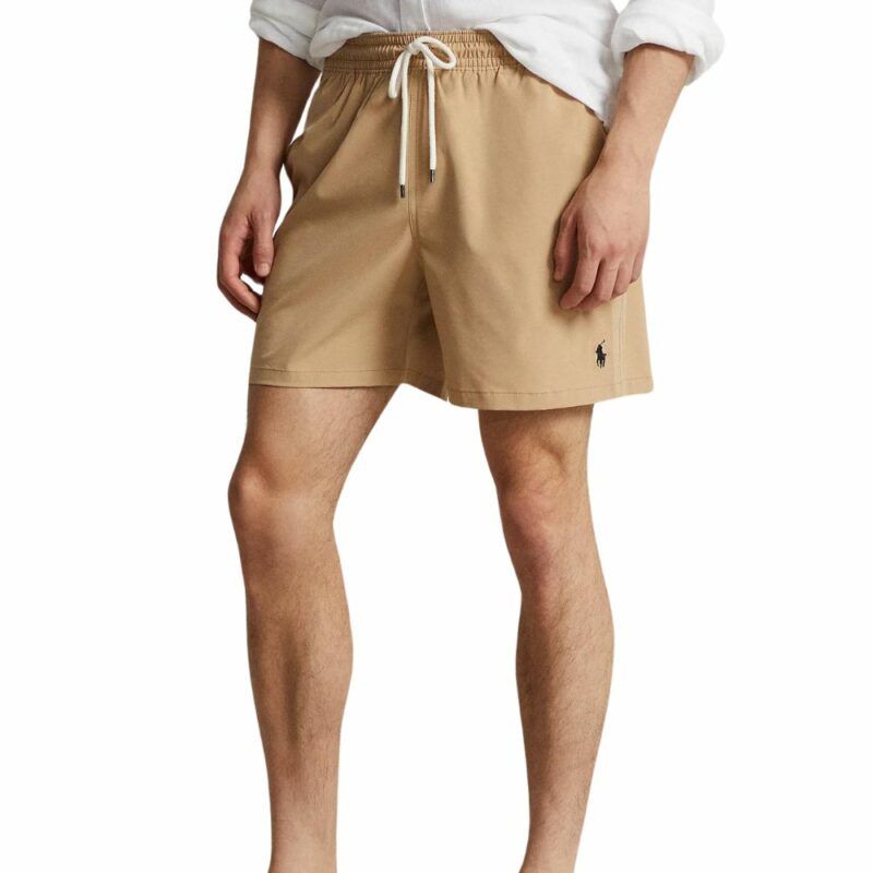 SHORT DE bain ralph lauren beige uni chez sport aventure à Orange