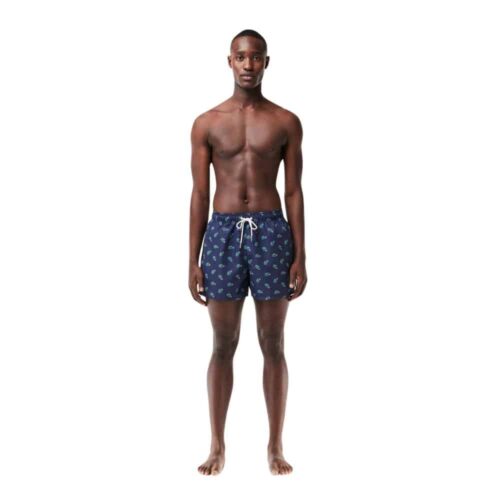 LACOSTE Short de bain croco marine