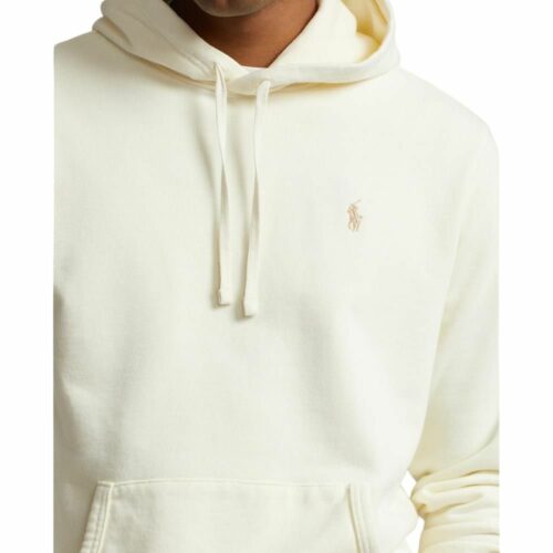 RALPH LAUREN Sweat capuche cream molleton bouclé