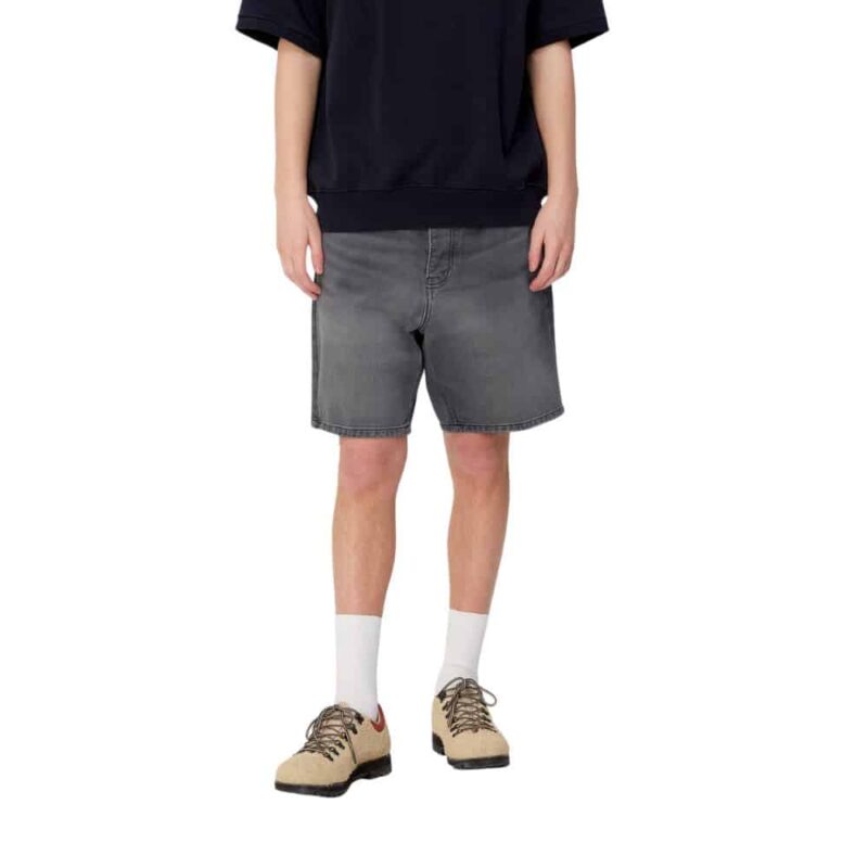 carhartt wip short newell gris black