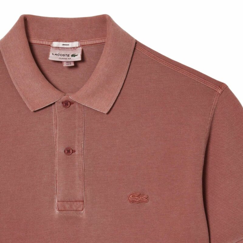 lacoste polo rose délavé vintage