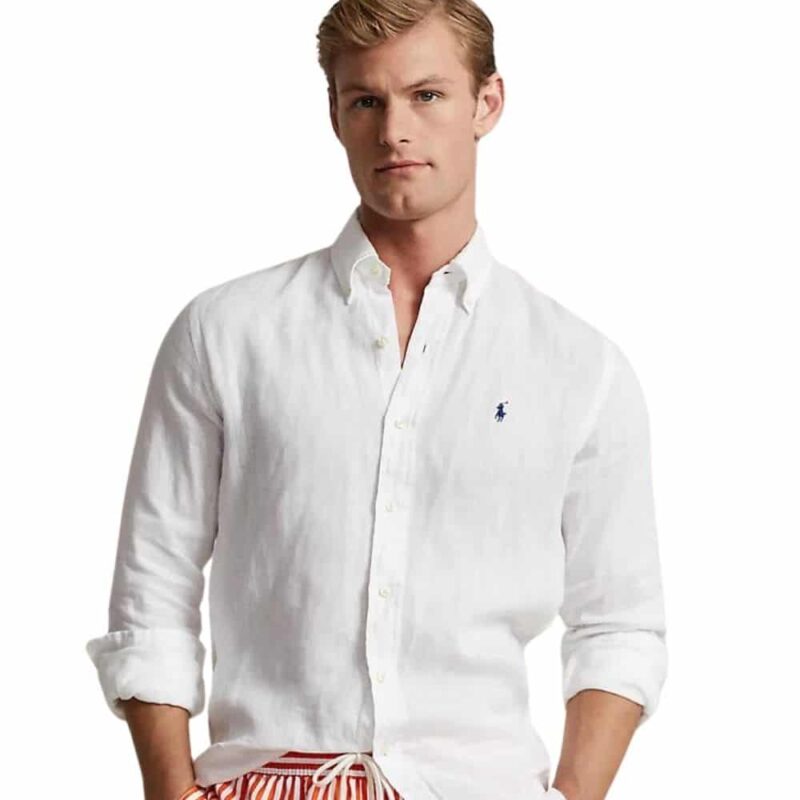 CHEMISE RALPH LAUREN en lin blanc chez sport aventure à Orange