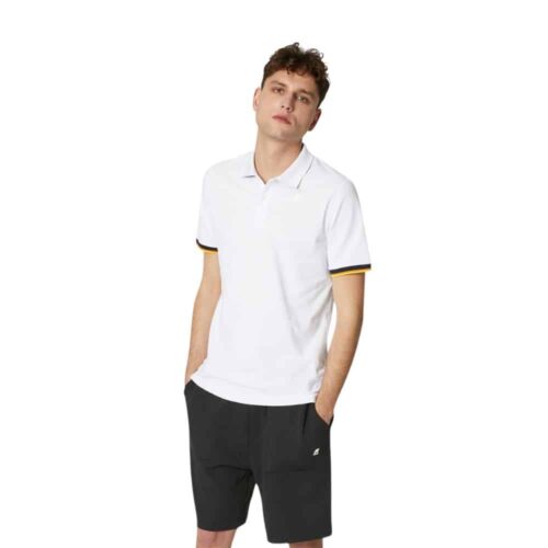 K WAY Polo Vincent Contrast Blanc