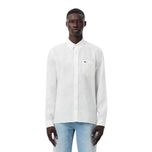 LACOSTE Chemise lin blanc