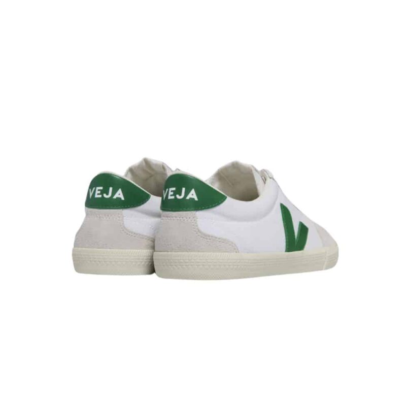 chaussures en toile canvas veja volley pour homme white emeraude