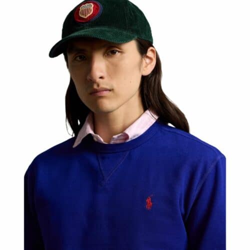 RALPH LAUREN Sweatshirt col rond royal en molleton