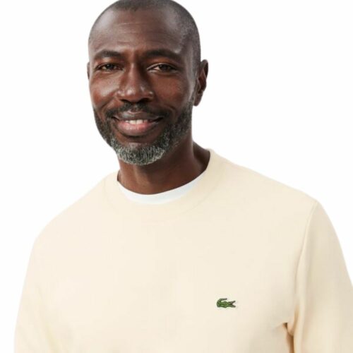 LACOSTE Sweatshirt col rond écru