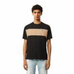 LACOSTE T-shirt color-block noir