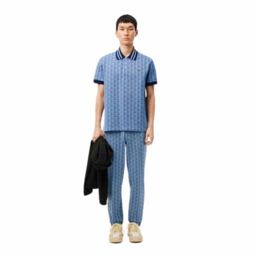 LACOSTE Pantalon jacquard Paris bleu