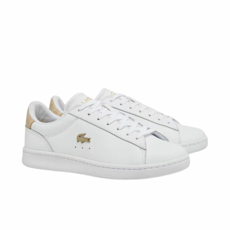 Lacoste basket femme en cuir blanc carnaby monogramme