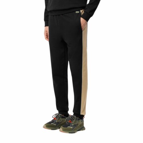 LACOSTE Pantalon color-block black