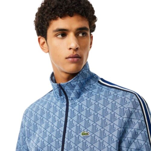 LACOSTE Veste zippée Paris monogramme bleu