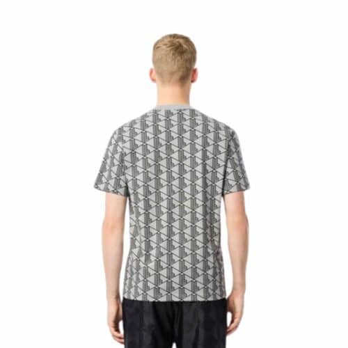 LACOSTE T-shirt coton monogramme gris