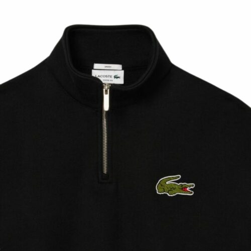 LACOSTE Sweatshirt col zippé noir