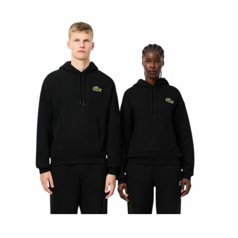 sweatshirt Lacoste mixte capuche noir chez Sport Aventure à Orange