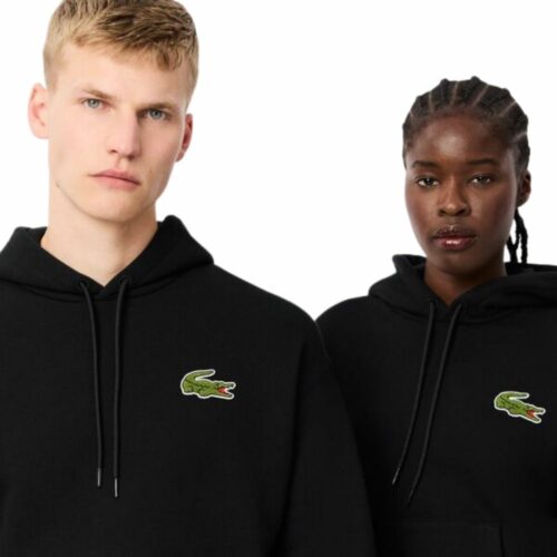 LACOSTE Sweatshirt capuche noir croco XXL