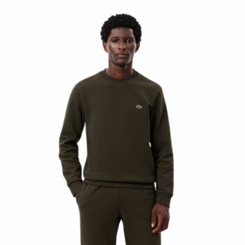 LACOSTE Sweatshirt col rond kaki