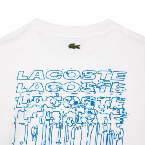 LACOSTE T-shirt floral blanc