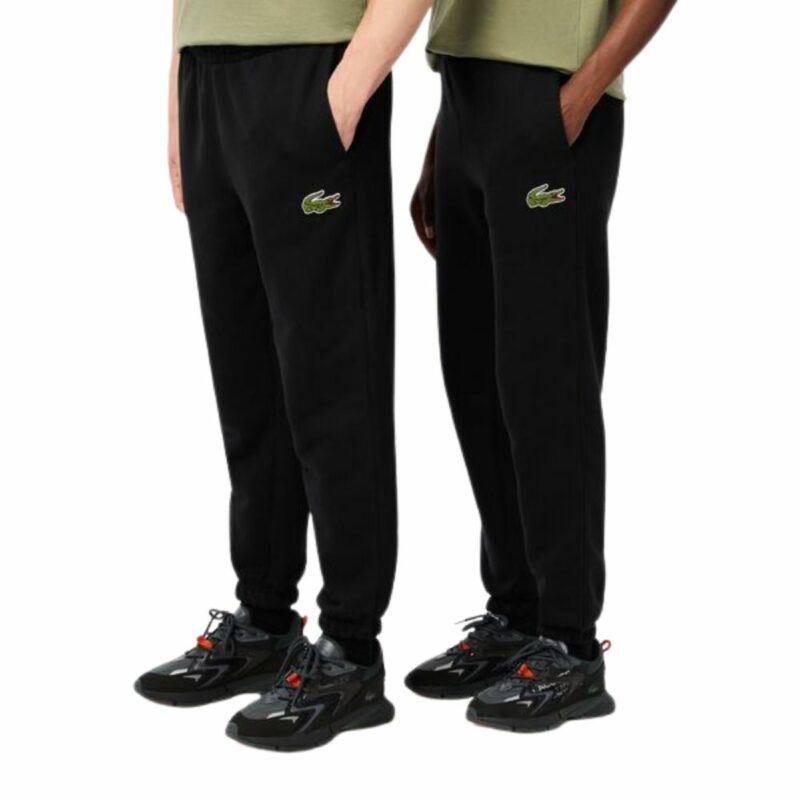 pantalon LACOSTE en coton loose fit NOIR chez sport aventure à Orange