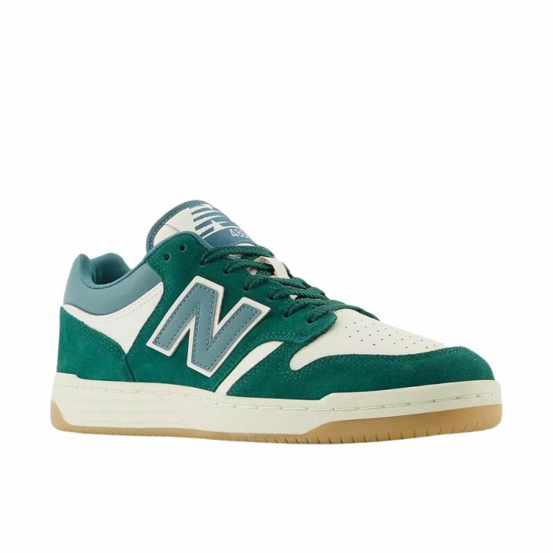 basket BB480 vert en cuir New Balance