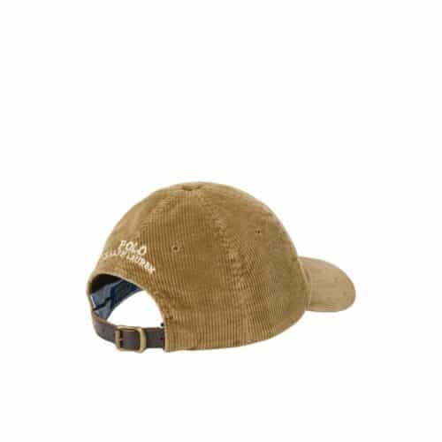 RALPH LAUREN casquette velours tan