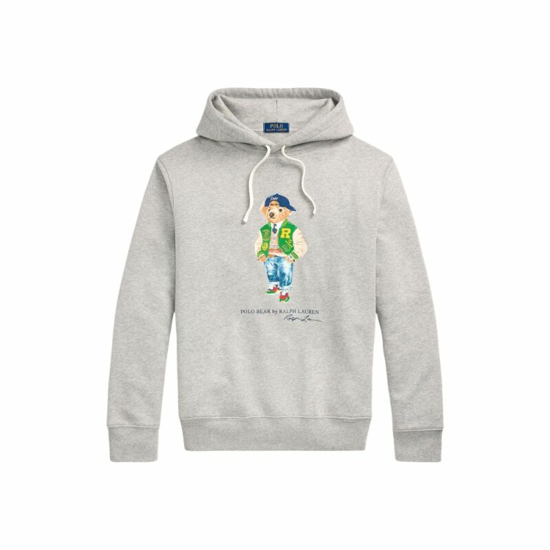 sweat gris à capuche ralph Lauren