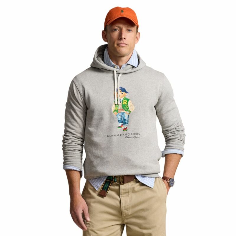 sweat polo bear Ralph Lauren à capuche grey andover chez Sport Aventure à Orange