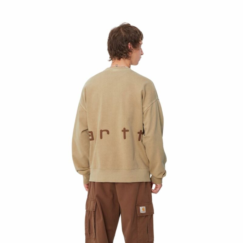 sweat fet script beige carhartt wip