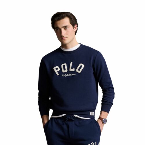 RALPH LAUREN Sweat Polo navy col rond