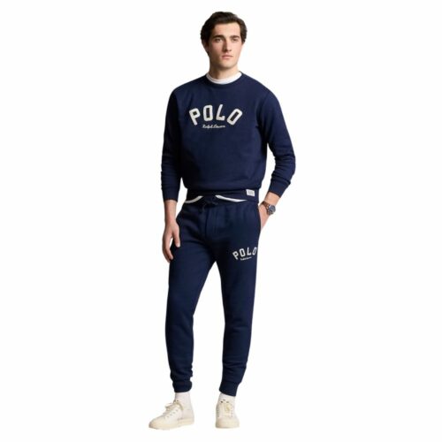 RALPH LAUREN Sweat Polo navy col rond