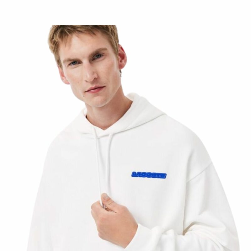 sweat lacoste mixte blanc