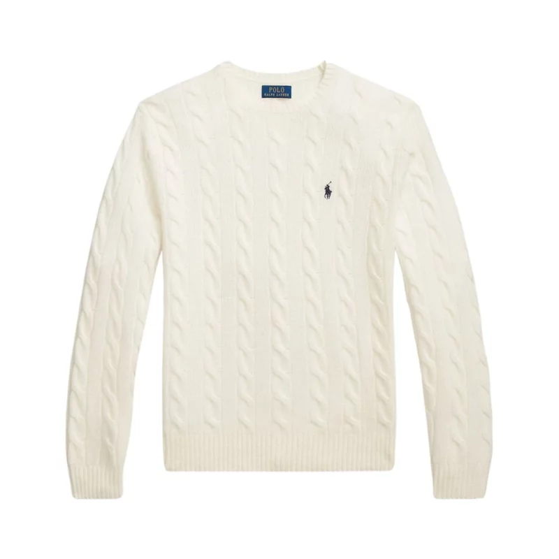 pull blanc à torsades ralph lauren