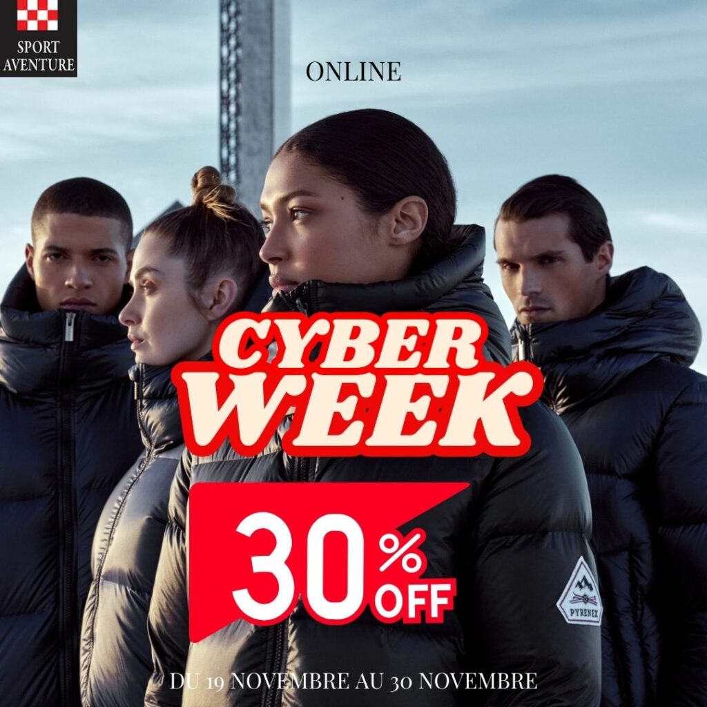 cyber week; black friday -30% SPORT AVENTURE à ORANGE