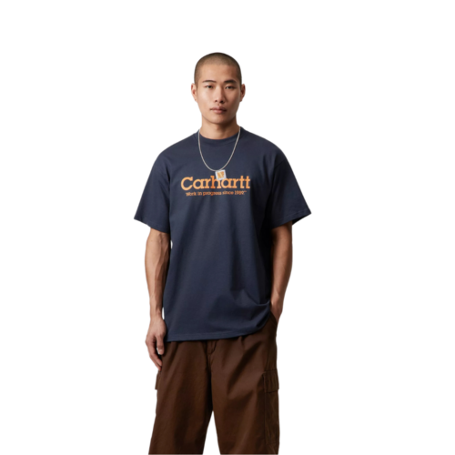 CARHARTT T-shirt Label script blue