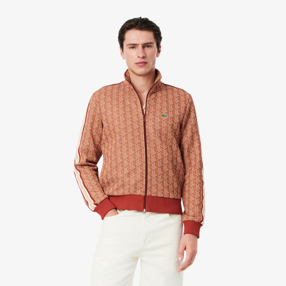 LACOSTE veste monogramme marron terracotta chez sport aventure à Orange