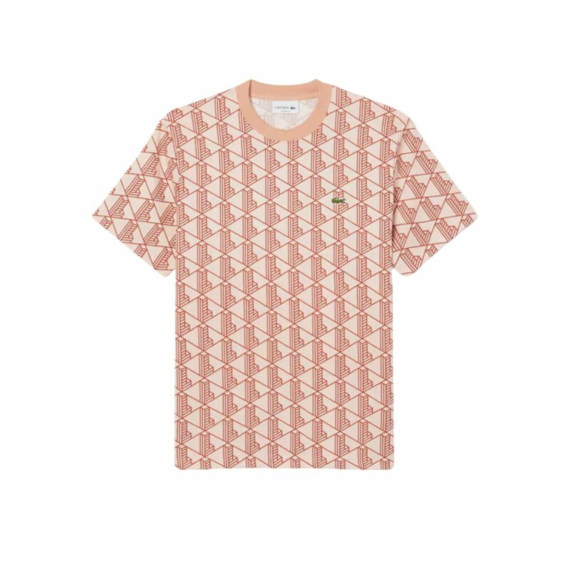 t-shirt lacoste jacquard terracotta chez spoort aventure à Orange