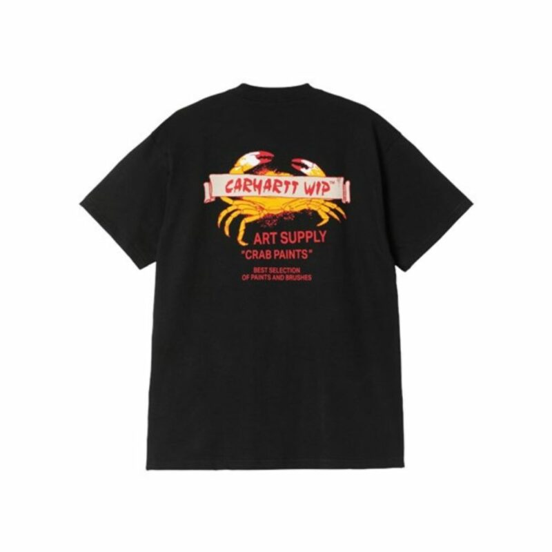 carhartt t-shirt noir crab paint
