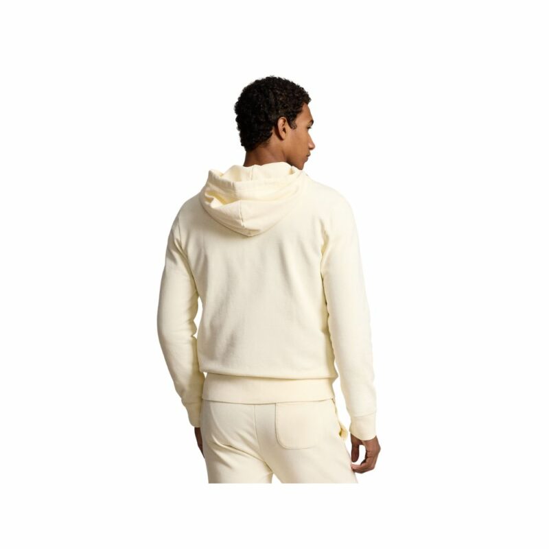 sweatshirt capuche ralph lauren en molleton creme