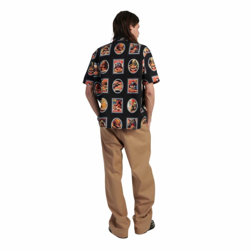 chemise noire imprimée edwin