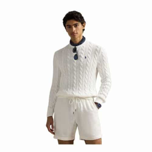RALPH LAUREN Pull torsadé white