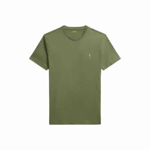 RALPH LAUREN T-Shirt kaki col rond slim