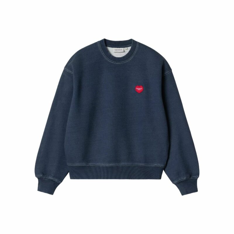 SWEAT CARHARTT col rond ingo dark blue chez sport aventure à Orange