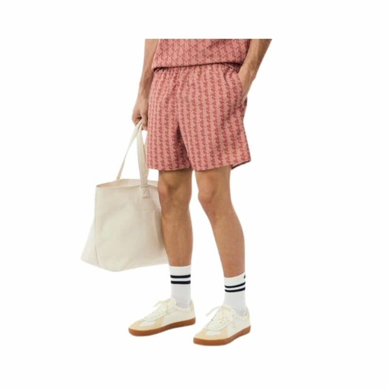SHORT DE bain lacoste terracotta