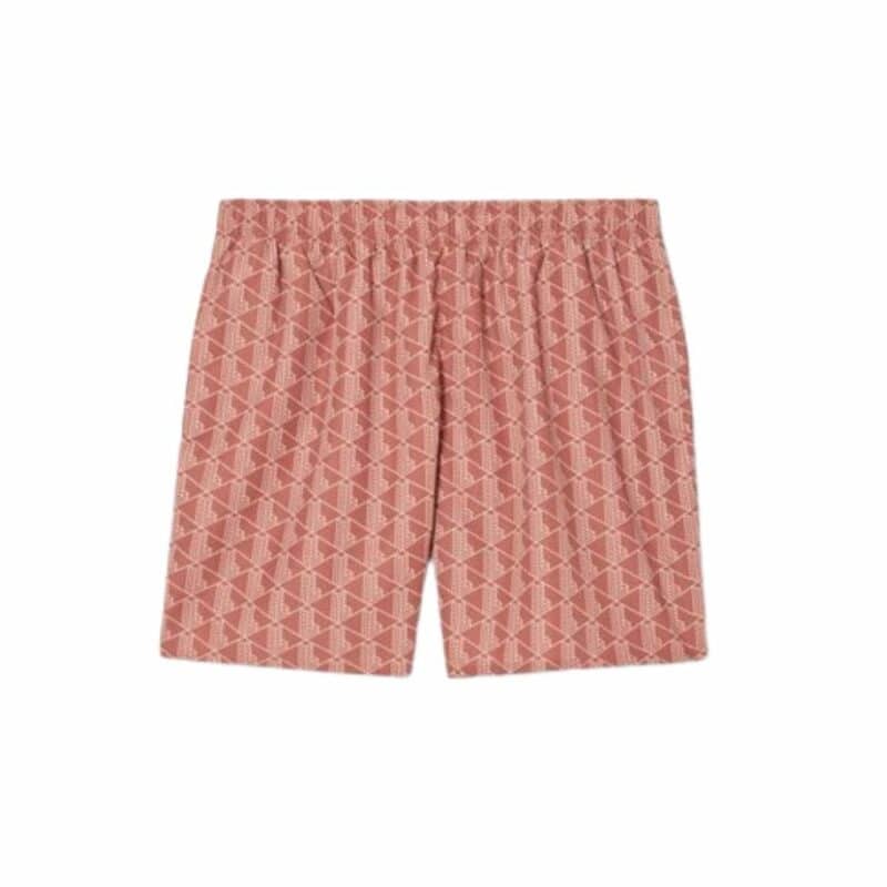short lacoste monogrammz imprimé terracotta