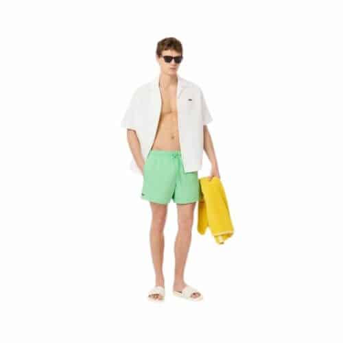 LACOSTE Short de bain vert