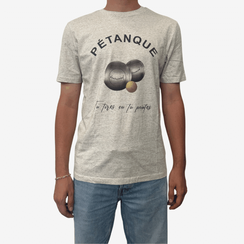 t-shirt bon-moment pétanque beige chez sport aventure à Orange