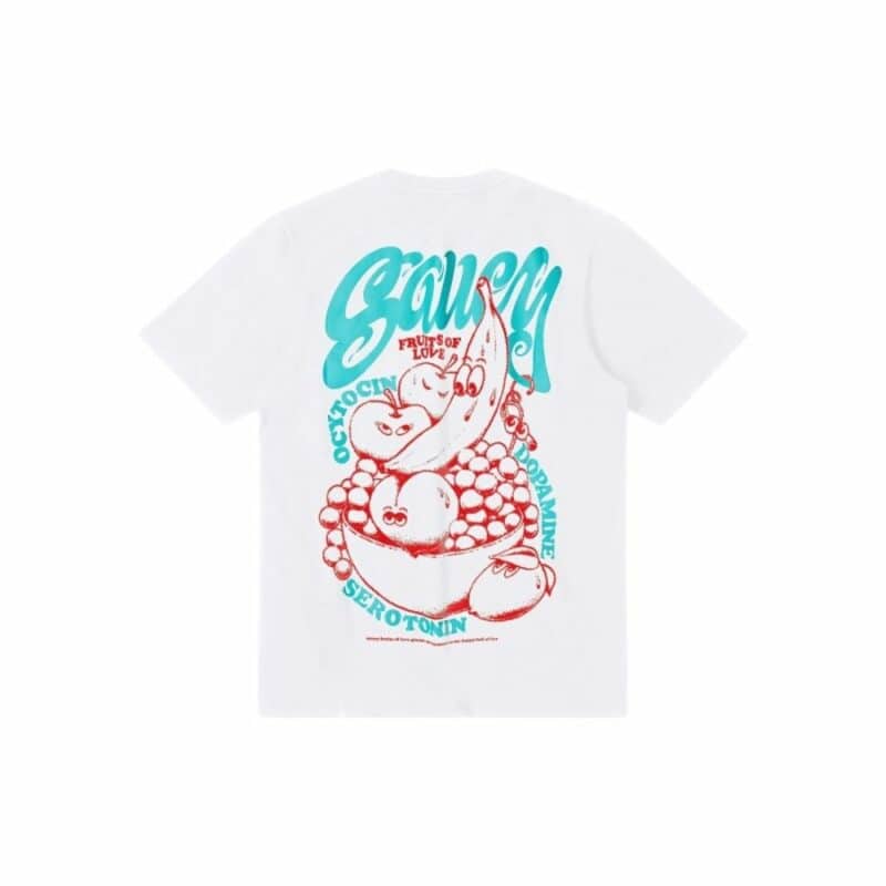 t_shirt edwin blanc imprimé fruit of love