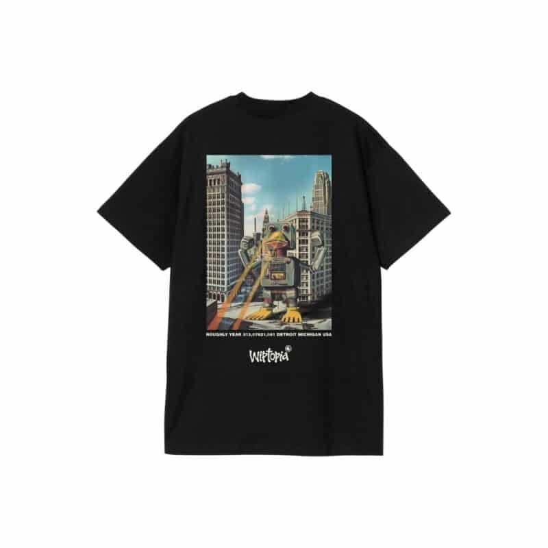 t_shirt wiptopia carhartt wip noir avec graphisme dans le dos