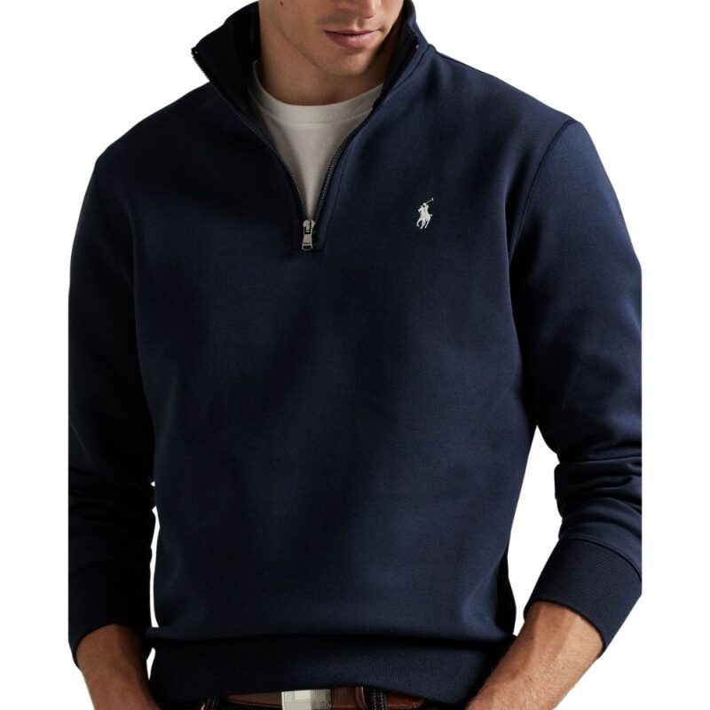ralph lauren sweat col zippé marine