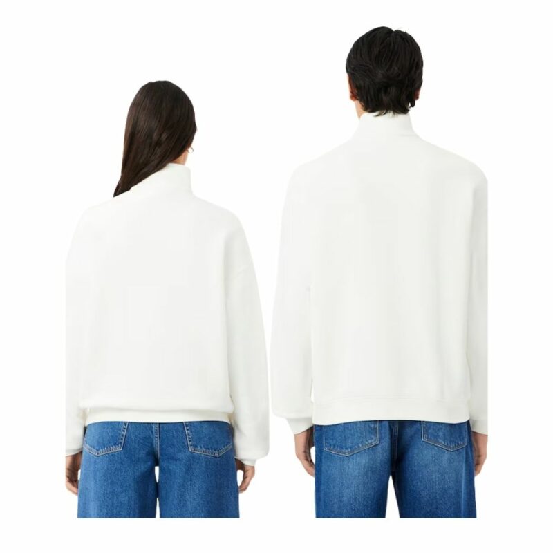 sweat lacoste demi zip mixte